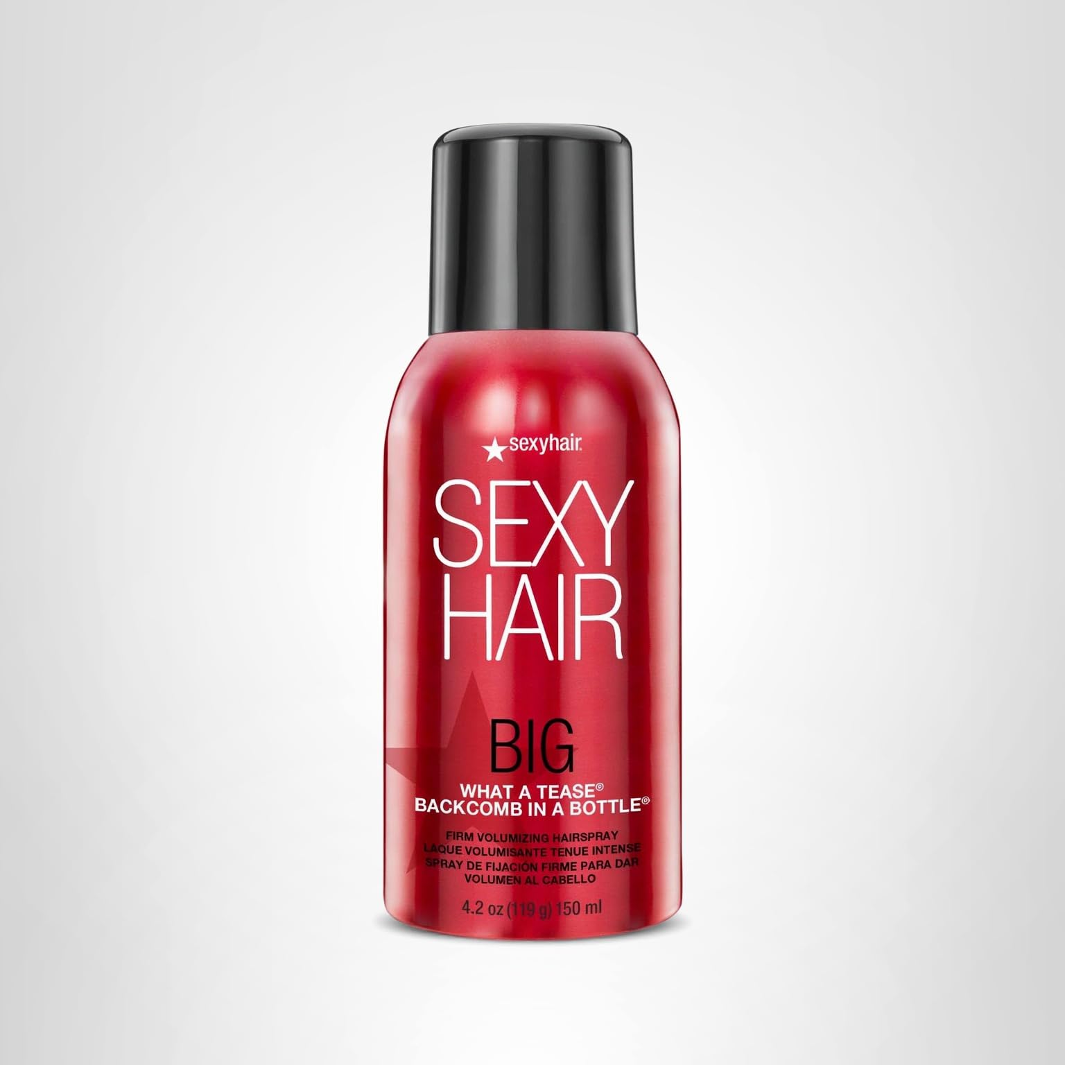 SexyHair Big What A Tease Backcomb in a Bottle Firm Volumizing Hairspray| Up to 72 Hour Humidity Resistance | All Hair Types, 4.2 Fl Oz (Pack of 1) - Image 5