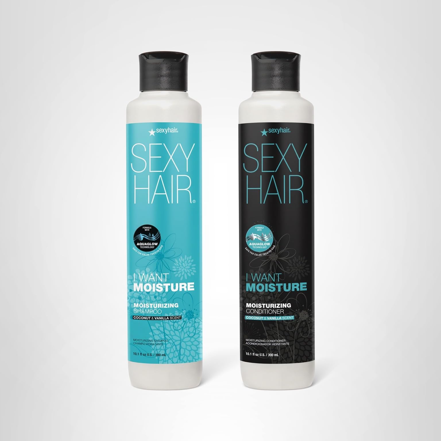 SexyHair I WANT MOISTURE Shampoo and Conditioner, 10.1oz Bundle | Tames Frizz | Increases Shine by 60% | All Hair Types - Image 7
