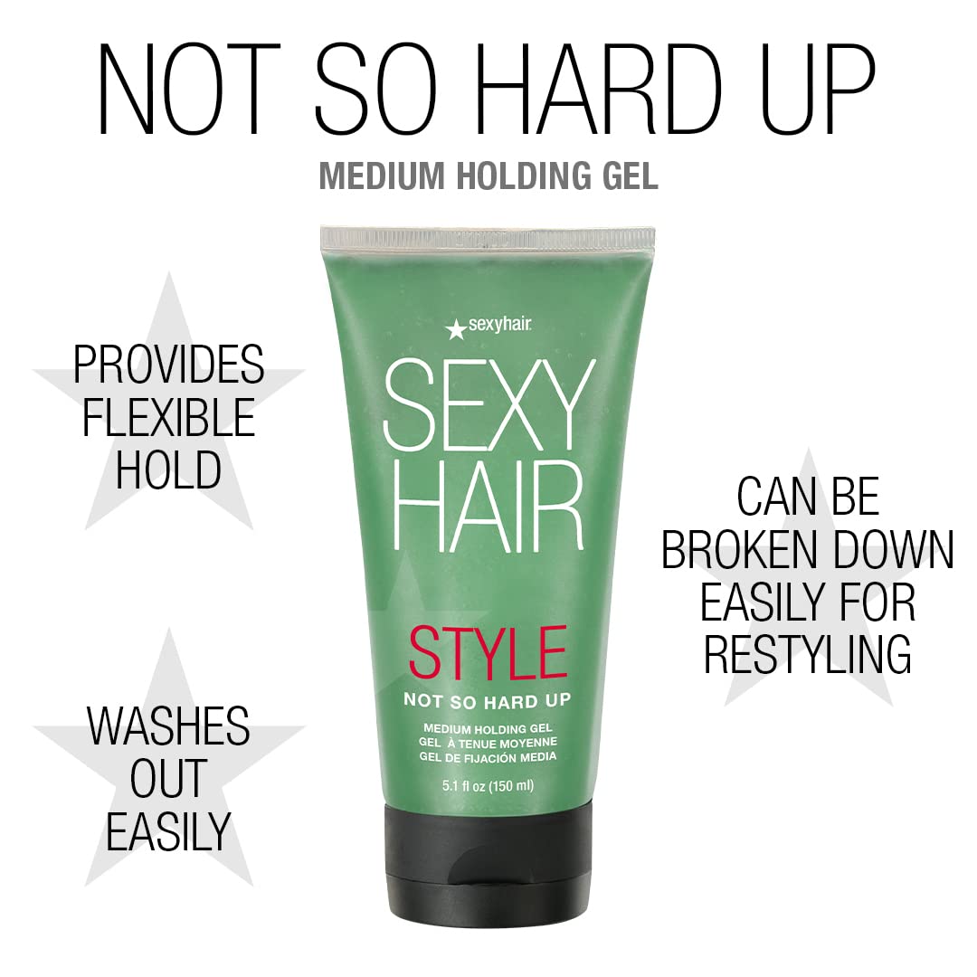SexyHair Style Not So Hard Up Medium Holding Gel, 5.1 Oz | Flexible Formula | Allows for Re-Styling | All Hair Types - Image 6